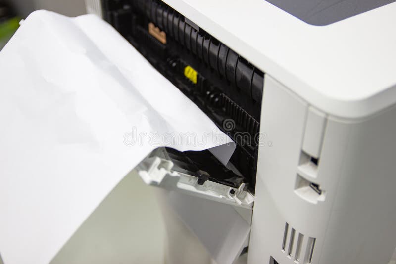 Paper A4 Stuck in Printer at Office Stock Image Image of paper