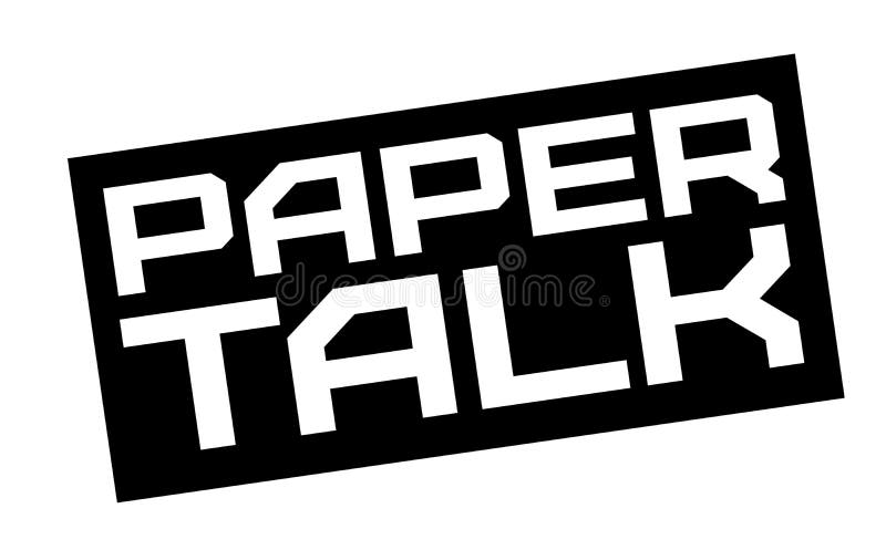 Paper Talk Typographic Sign Stock Vector - Illustration of isolated ...