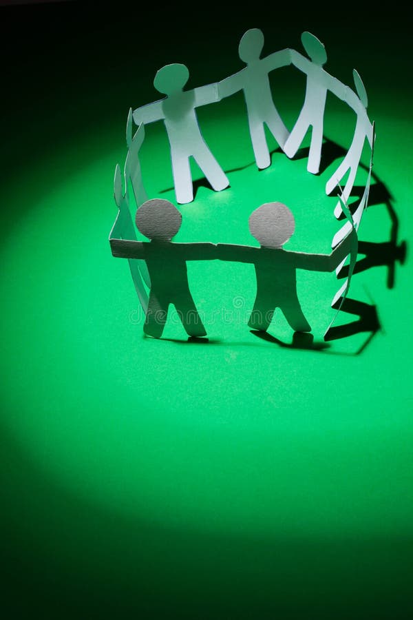 Paper team stock image. Image of cooperation, partners 29092865