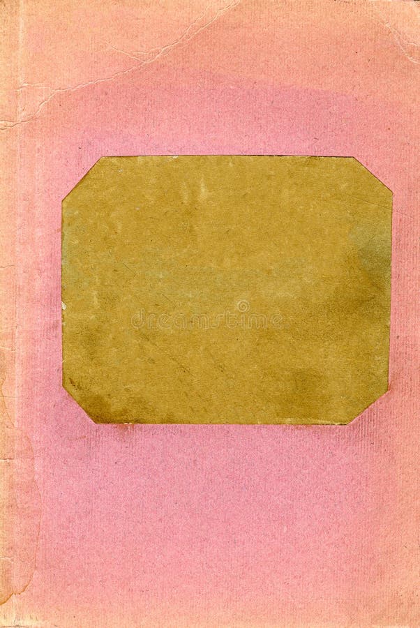 Old pink paper texture. Rough faded surface. Blank retro page. Empty place  for text. Perfect for background and vintage style design. Stock Photo