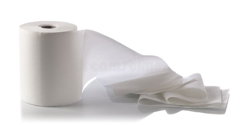 Paper towel isolated on white