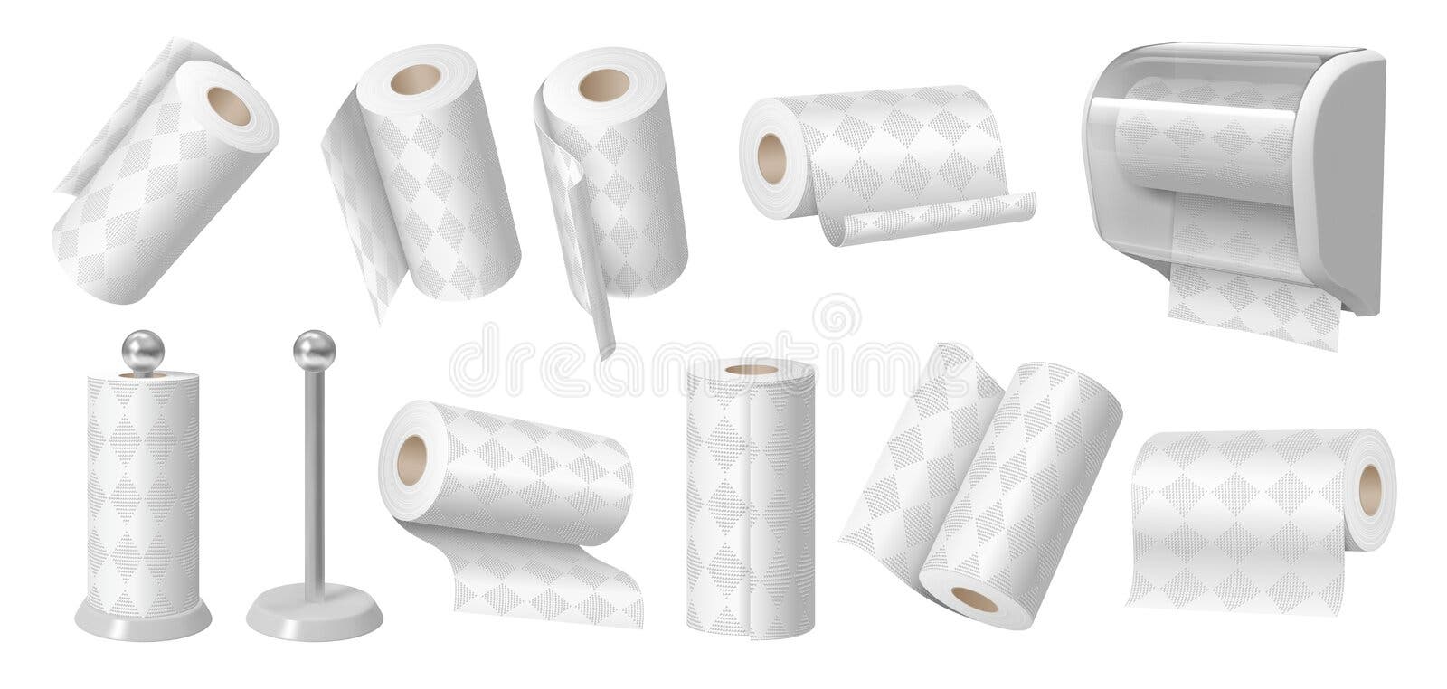 https://thumbs.dreamstime.com/b/paper-towels-kitchen-towel-roll-white-wipes-cylinder-stand-soft-tissue-absorbent-d-isolated-vector-illustration-set-wipe-256115081.jpg?w=1600