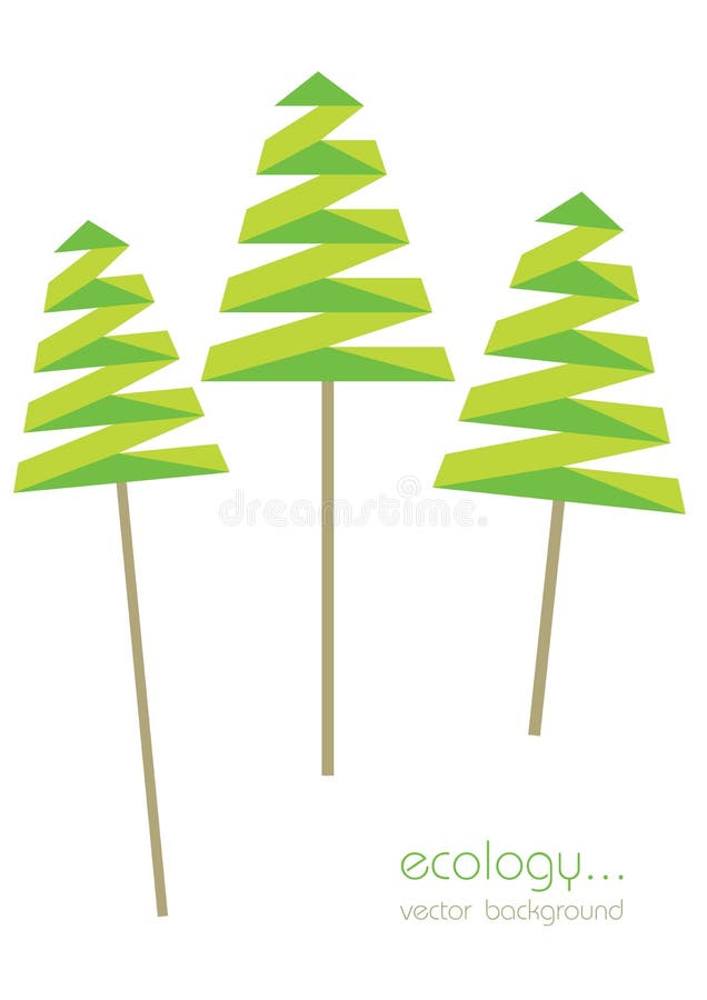 Paper trees illustration stock illustration