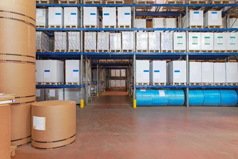 Warehouse (paper And Cardoboard) In Paper Mill Stock Photo Image of