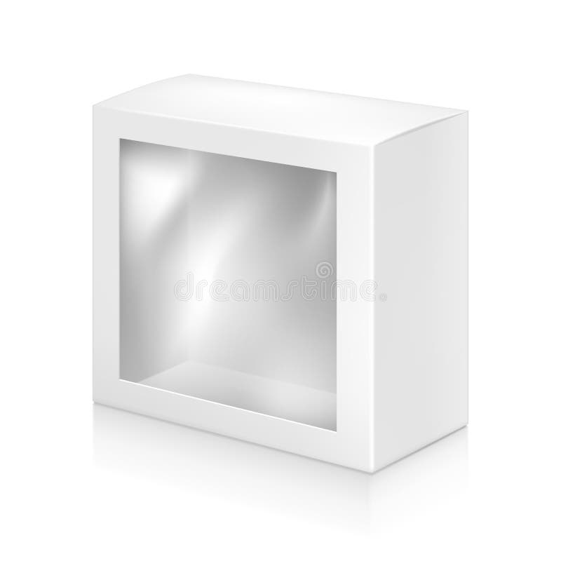 Paper white box mock-up template. royalty free illustration
