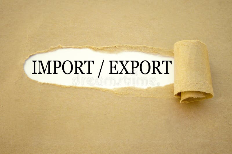 Paper Work with Import and Export Stock Image Image of sign, customs
