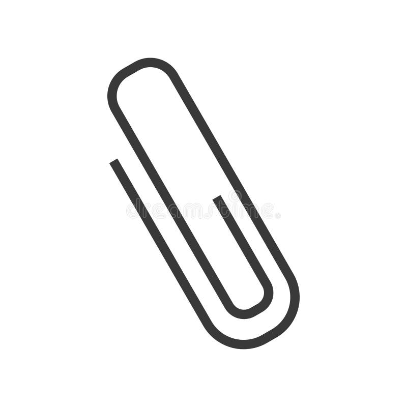 Paperclip Icon Vector From Business Administration Collection. Thin