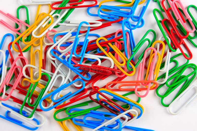 Paperclips цвета стоковые фотографии rf