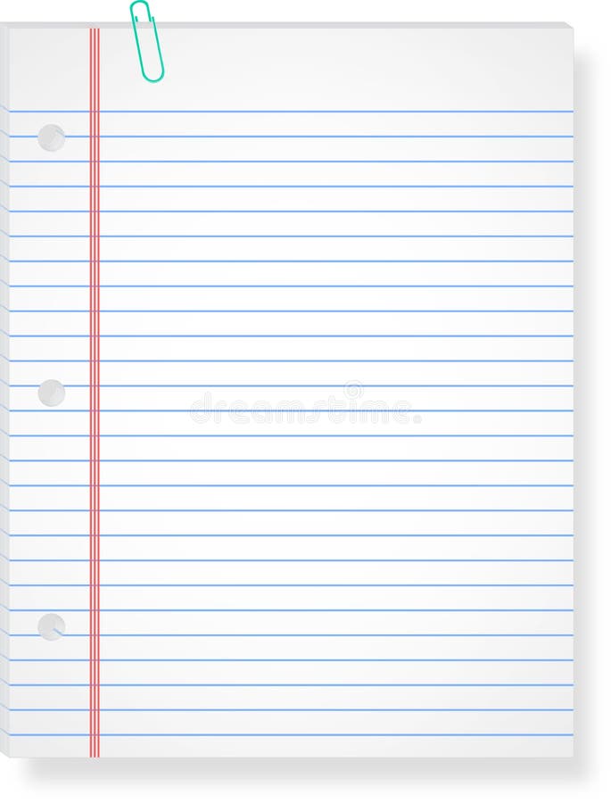 Heap of white lined papers. Homework symbol illustrations