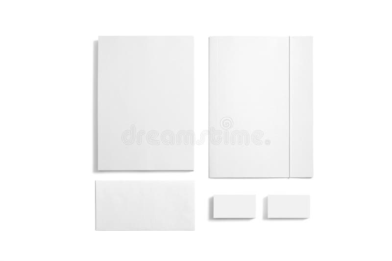 Papeterie vide d'isolement sur le blanc photos libres de droits Papeterie vide d'isolement sur le blanc photos libres de droits