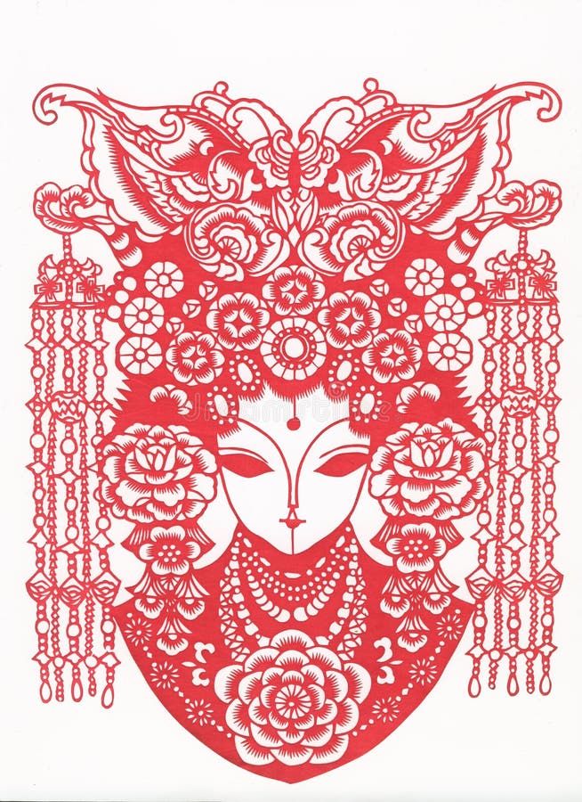 Papier-coupez de la configuration traditionnelle chinoise images stock Papier-coupez de la configuration traditionnelle chinoise images stock