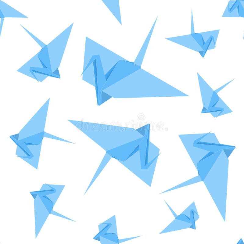 Papier Crane Background Pattern d'origami Vecteur illustration stock Papier Crane Background Pattern d'origami Vecteur illustration stock
