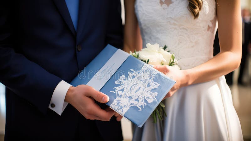 Papier de mariage bleu exquis illustration de vecteur