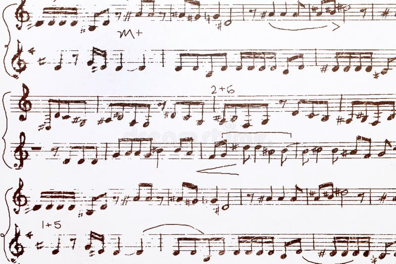 Papier de modèle de musique de feuille photos stock Papier de modèle de musique de feuille photos stock