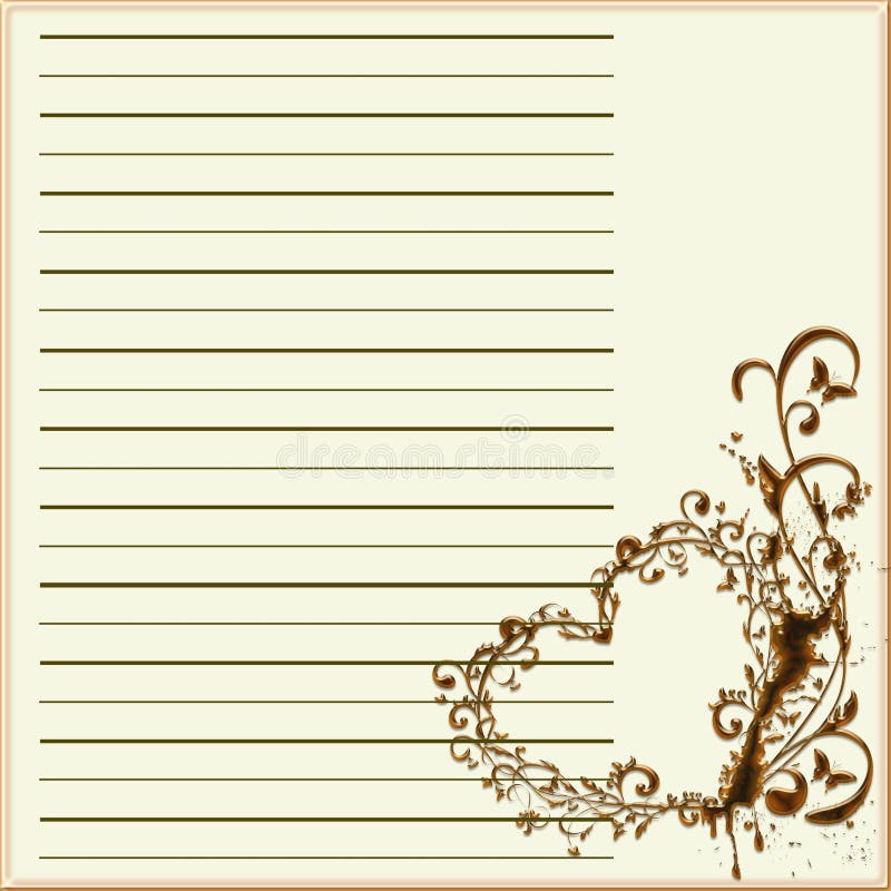 Papier do pisania rocznika dla liter royalty ilustracja