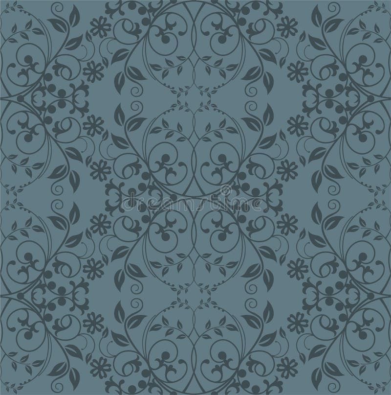 Avoir Images Papier Peint Floral Gris Sans Joint Illustration De Vecteur actualisé par