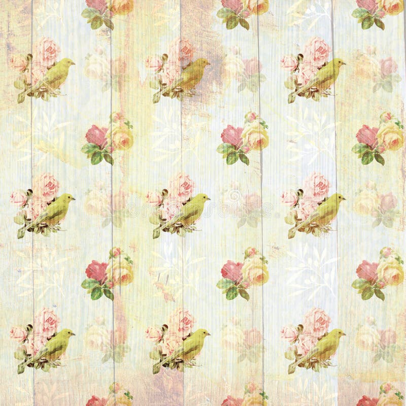 Papier peint floral minable de vintage illustration stock Papier peint floral minable de vintage illustration stock