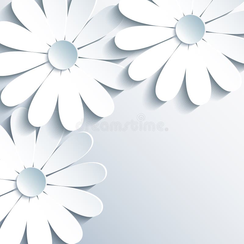 Papier peint gris élégant avec la camomille du blanc 3d illustration libre de droits Papier peint gris élégant avec la camomille du blanc 3d illustration libre de droits