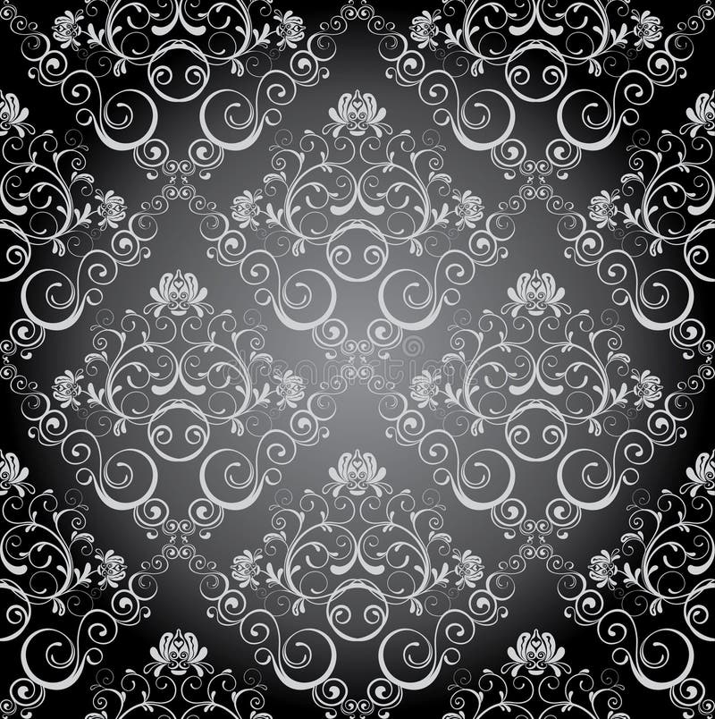 Papier peint sans joint de damassé illustration stock Papier peint sans joint de damassé illustration stock
