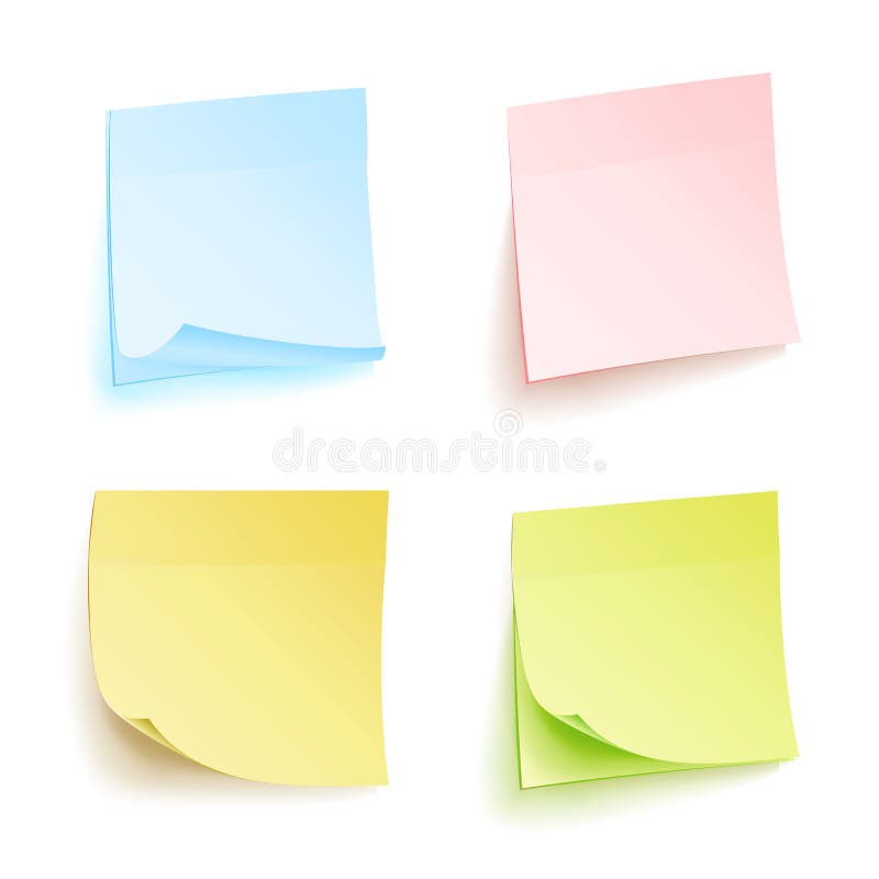 Papierkowych Robót notatek wektoru Odosobniony set Kleisty Nutowy papier Dla Noticeboard Z Fryzującymi kątami Ilustracyjnymi Barw ilustracji Papierkowych Robót notatek wektoru Odosobniony set Kleisty Nutowy papier Dla Noticeboard Z Fryzującymi kątami Ilustracyjnymi Barw ilustracji
