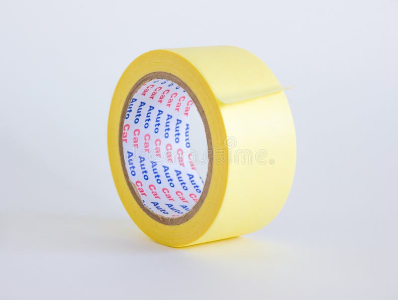 Papierowa żółta taśma zdjęcie stock Papierowa żółta taśma zdjęcie stock