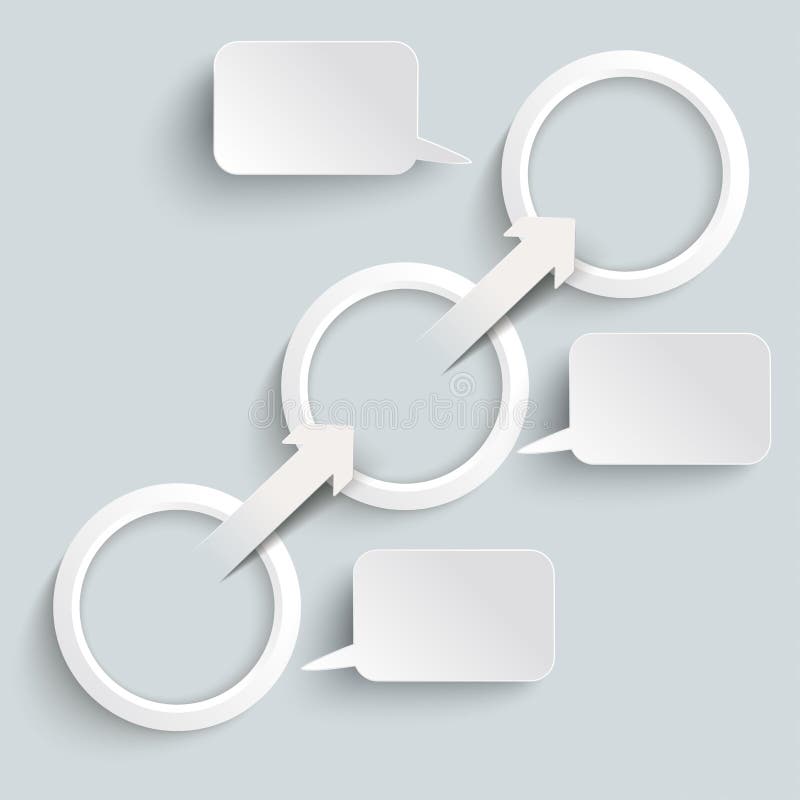 Papierring-Sprache-Blasen PiAd des pfeil-3 vektor abbildung Papierring-Sprache-Blasen PiAd des pfeil-3 vektor abbildung
