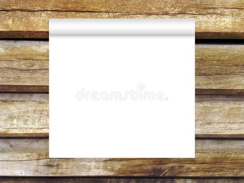 Papierrolle auf der Wand stock abbildung Papierrolle auf der Wand stock abbildung