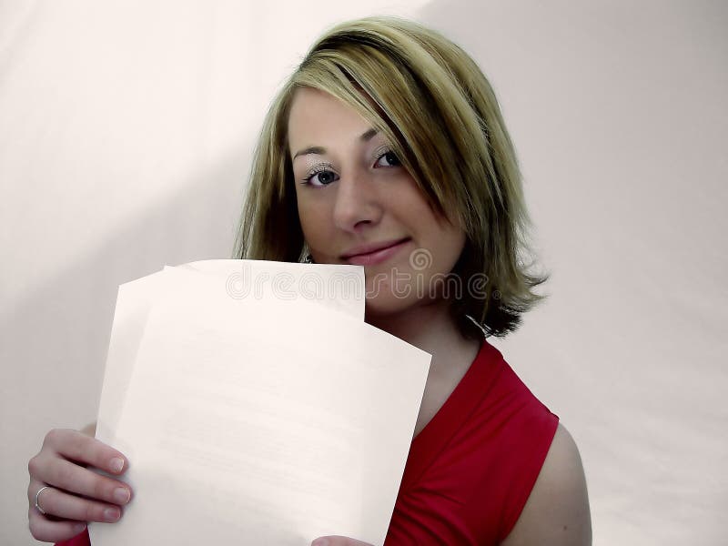 Papiers de fixation de femme photos libres de droits Papiers de fixation de femme photos libres de droits