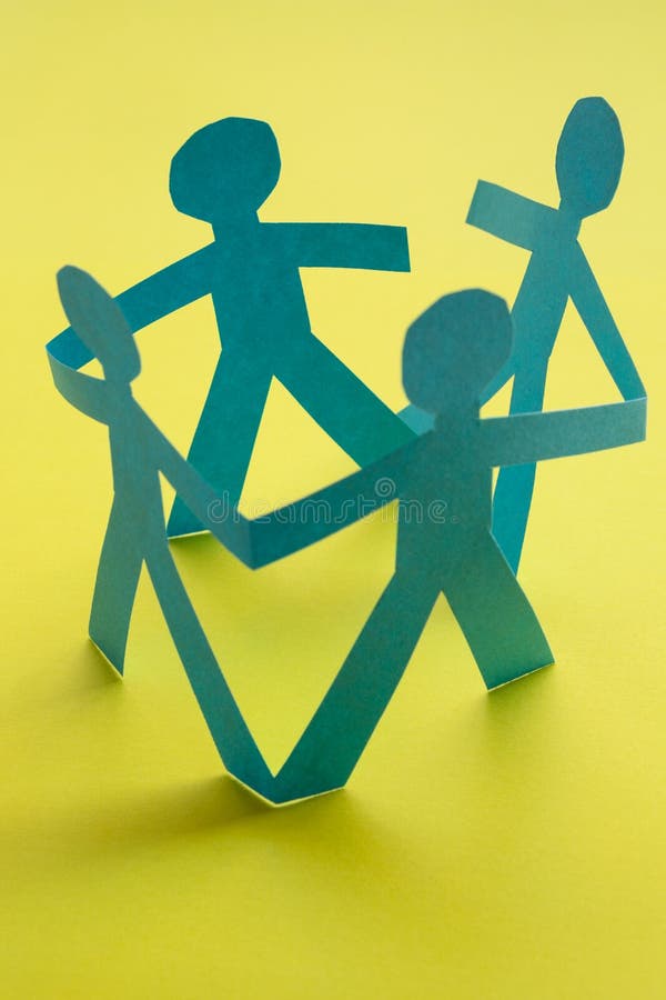 Paper silhouettes representing various ideas about unity. Silhouettes in a round showing the disunity or the fall of one of its members. Paper silhouettes representing various ideas about unity. Silhouettes in a round showing the disunity or the fall of one of its members.