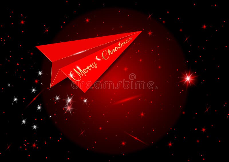 Papierschnittentwurfs-Grußkarte der frohen Weihnachten Rotes cuting Papierflugzeug, Fliegen der Goldfrohen Weihnachten, Vektorill stock abbildung Papierschnittentwurfs-Grußkarte der frohen Weihnachten Rotes cuting Papierflugzeug, Fliegen der Goldfrohen Weihnachten, Vektorill stock abbildung
