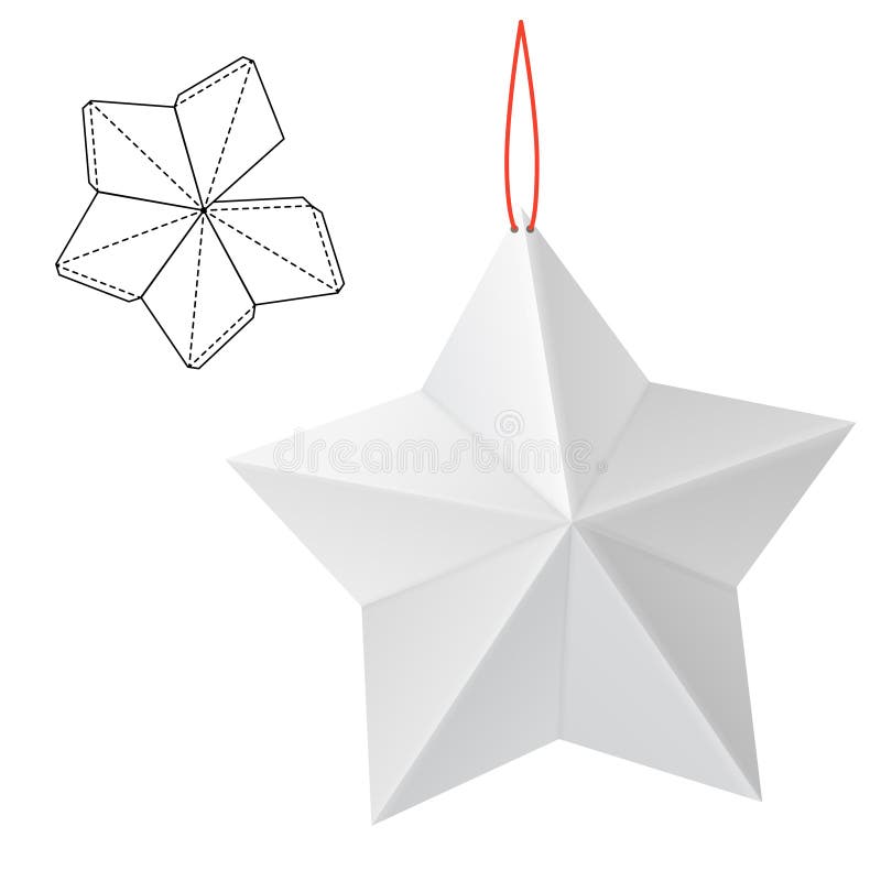 Papiersterngeschenk lizenzfreie abbildung Papiersterngeschenk lizenzfreie abbildung