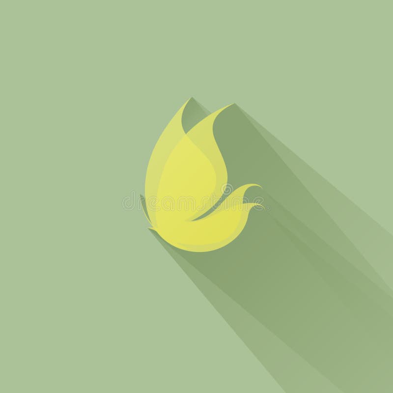 Papillon jaune sur un fond vert. Illustration de vecteur illustration de vecteur