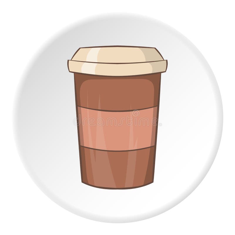 Pappers- kopp för kaffesymbolen, tecknad filmstil royaltyfri illustrationer Pappers- kopp för kaffesymbolen, tecknad filmstil royaltyfri illustrationer