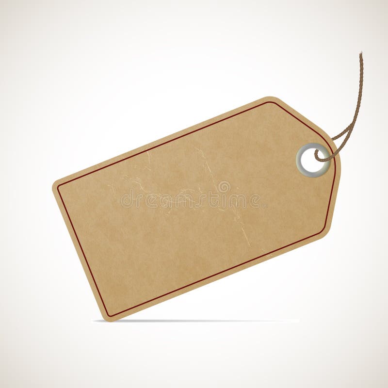 Cardboard vintage price tag in retro style. Stock illustration. Cardboard vintage price tag in retro style. Stock illustration.