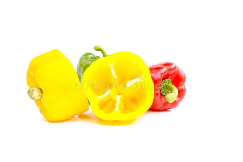 Paprika image stock. Image du coloré, isolement, poivron 92448807
