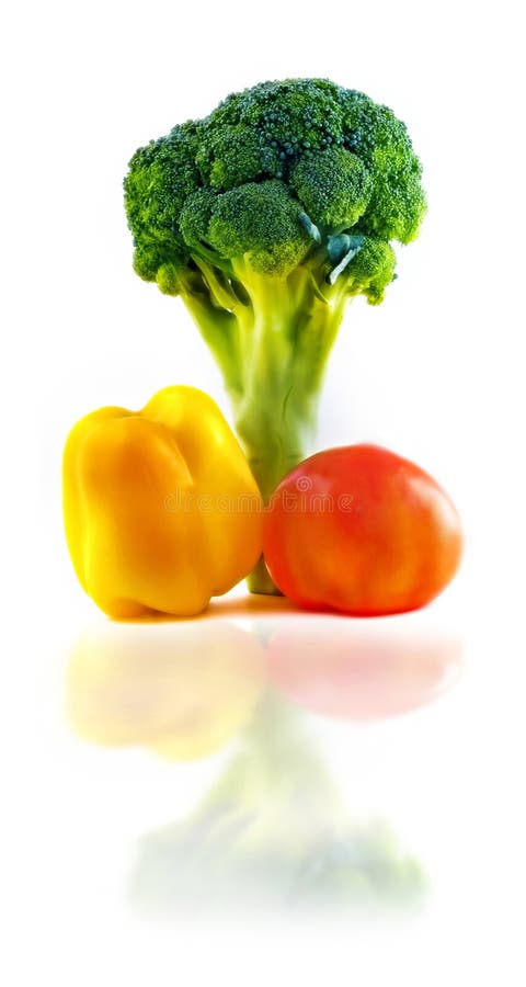 Paprika, broccoli and tomato