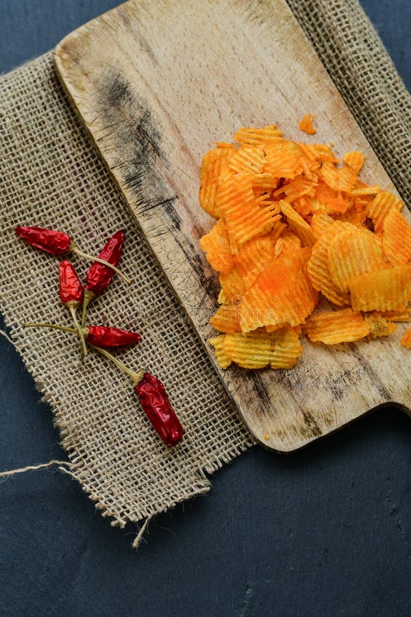 Paprika chips stock photo. Image of juice, lunch, grease 112978024