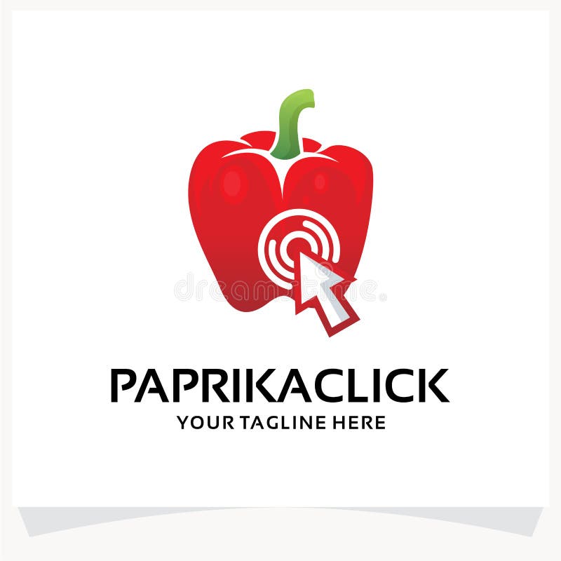 Paprika Click Logo Design Template Inspiration Stock Vector
