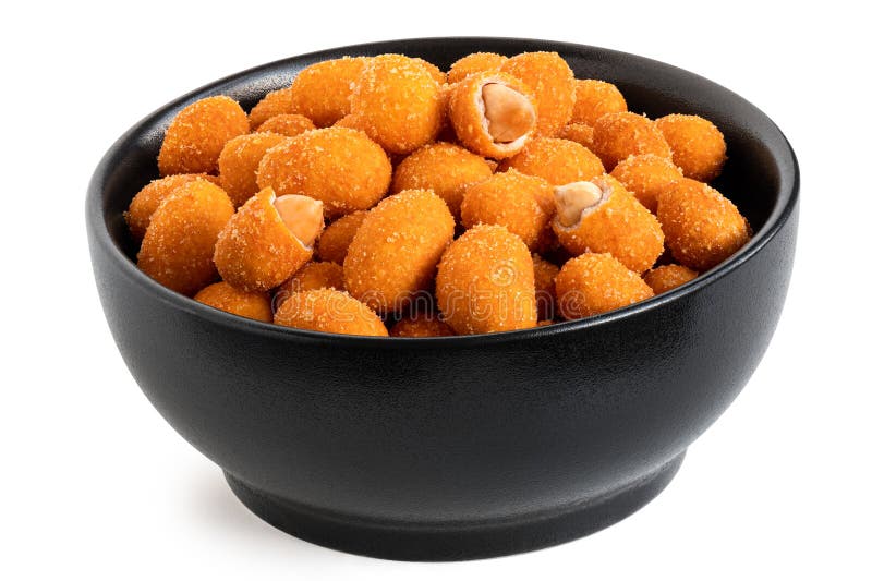 Paprika coated peanuts stock image. Image of isolated 221785639