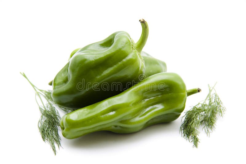 Paprika with dill stock image. Image of green, garnish 30154357