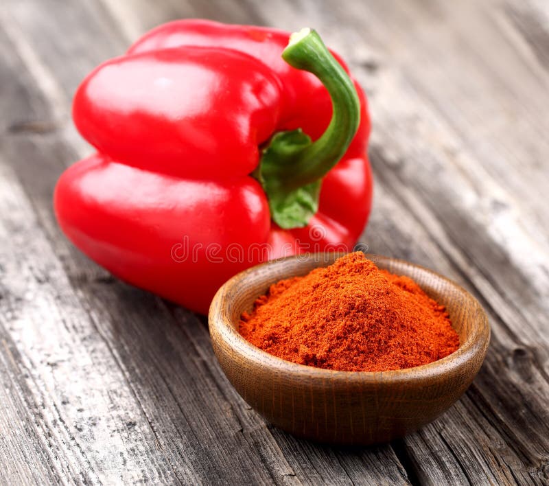 Paprika with fresh pepper stock image. Image of chili 30040725