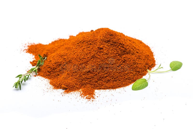 Dry Organic Powdered Red Pepper Powder Smoked Paprika Stock Photo