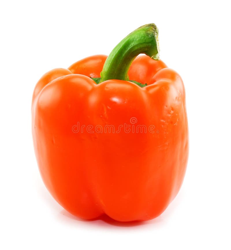 Paprika orange d'isolement coloré