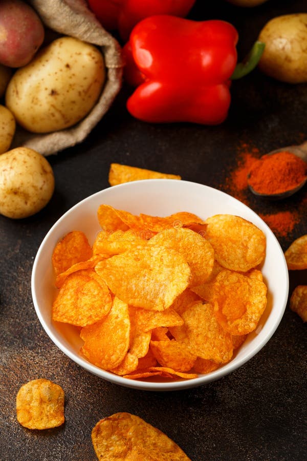 Paprika potato snack stock photo. Image of sticks, crisps 23436622