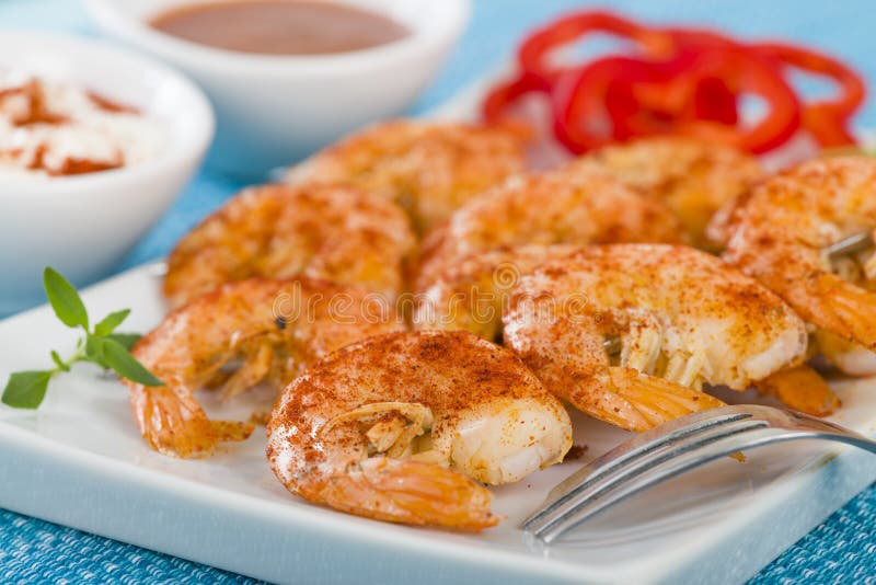 Paprika Prawn Satay stock photo. Image of brochette, gourmet 56204944