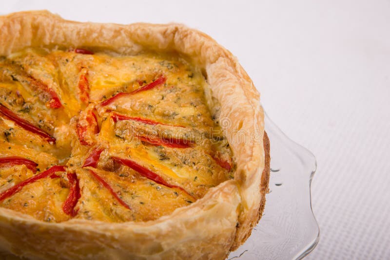 Paprika quiche stock photo. Image of healthy, tart, napkin 49675464