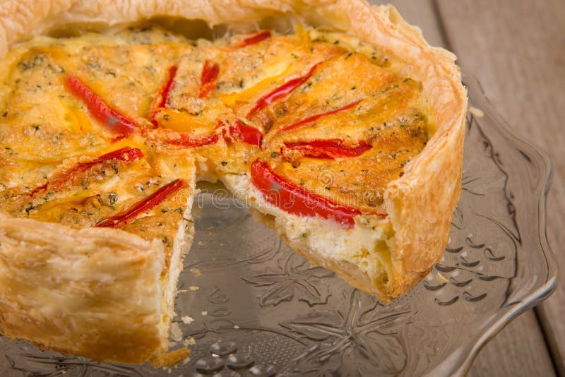 Paprika quiche stock photo. Image of cuisine, homemade 49676346