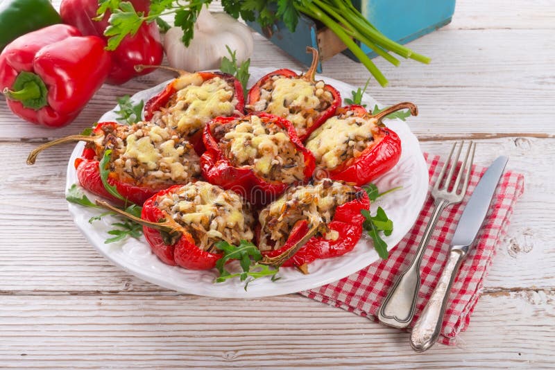 Paprika with rice fullly stock photo. Image of bosnian 38442808