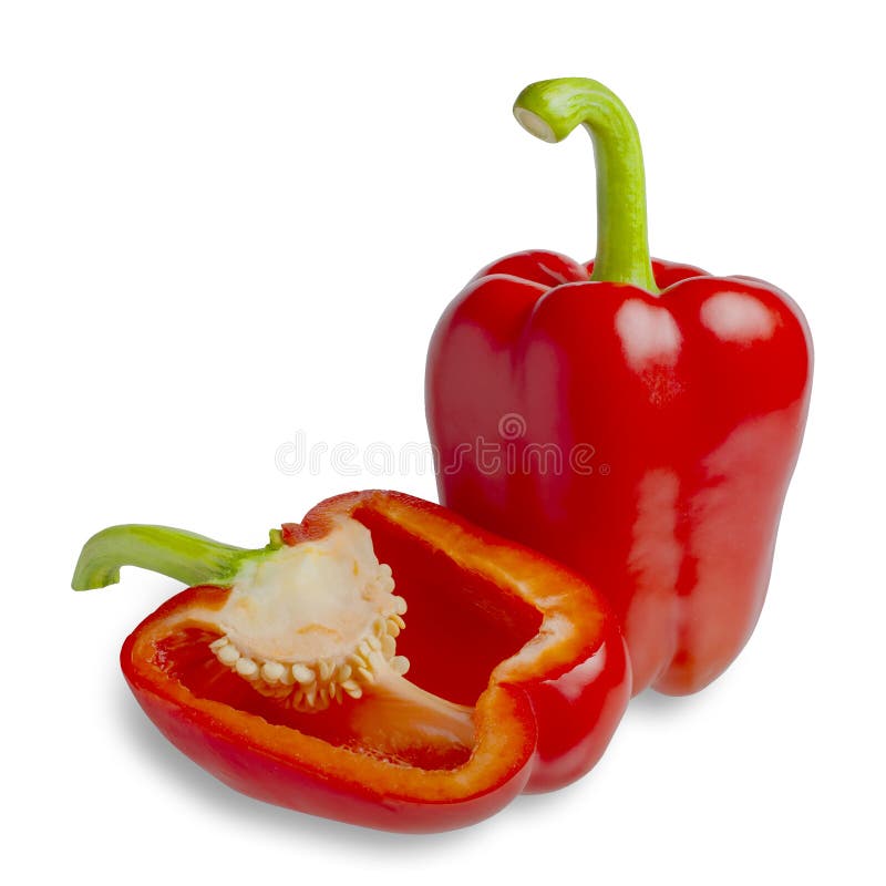 Paprika. Red bell pepper stock image. Image of white 177672351