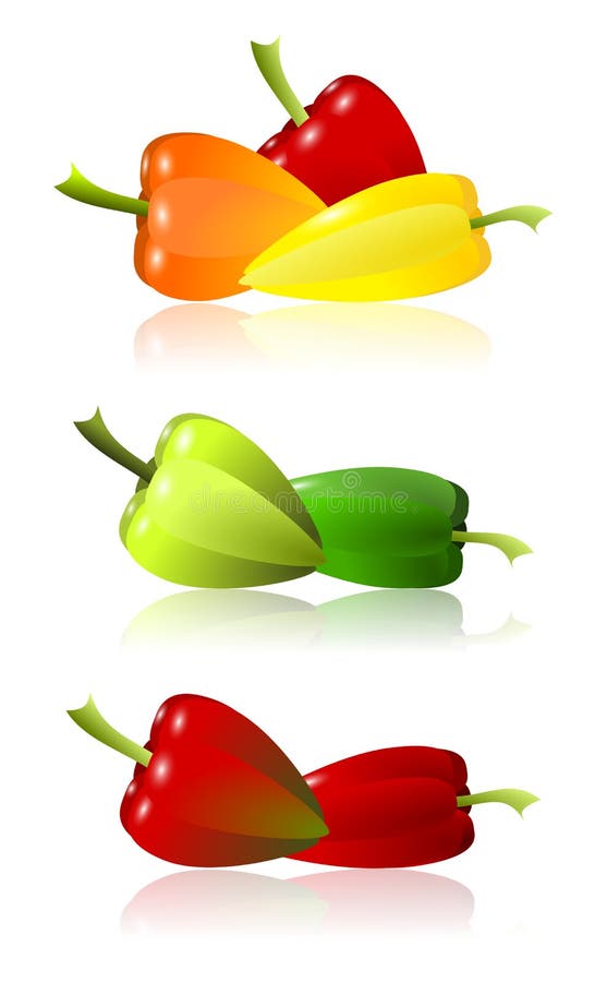 Tricolor Paprika Stock Illustrations 3 Tricolor Paprika Stock